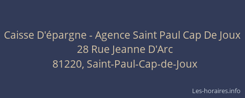Caisse D'épargne - Agence Saint Paul Cap De Joux