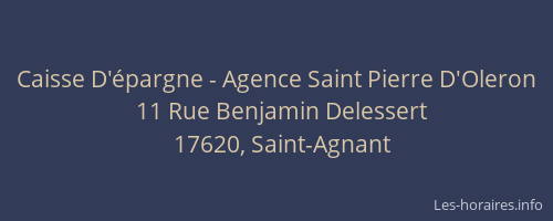 Caisse D'&eacute;pargne - Agence Saint Pierre D'Oleron