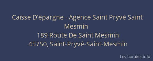 Caisse D'épargne - Agence Saint Pryvé Saint Mesmin