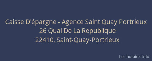 Caisse D'&eacute;pargne - Agence Saint Quay Portrieux