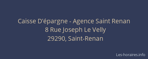 Caisse D'épargne - Agence Saint Renan