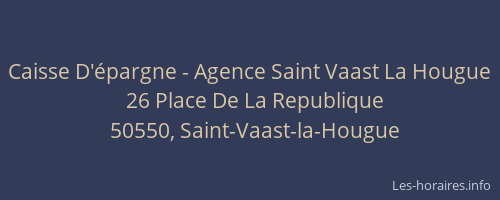 Caisse D'épargne - Agence Saint Vaast La Hougue