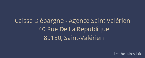 Caisse D'épargne - Agence Saint Valérien