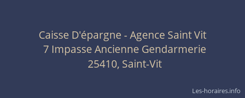 Caisse D'épargne - Agence Saint Vit