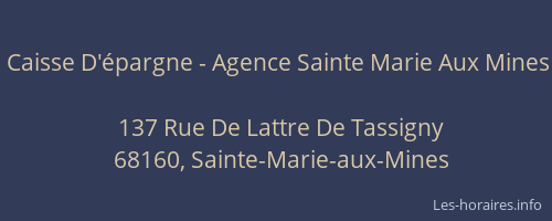 Caisse D'épargne - Agence Sainte Marie Aux Mines