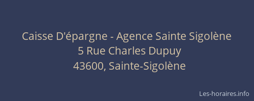 Caisse D'épargne - Agence Sainte Sigolène