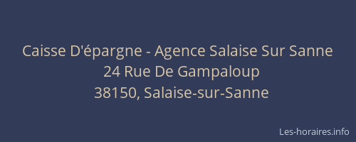 Caisse D'épargne - Agence Salaise Sur Sanne