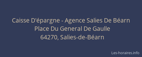 Caisse D'épargne - Agence Salies De Béarn