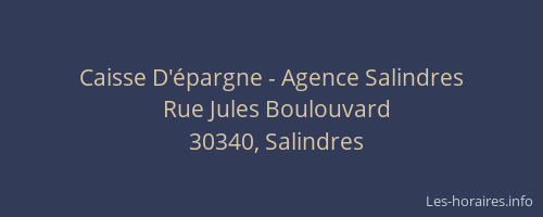 Caisse D'épargne - Agence Salindres