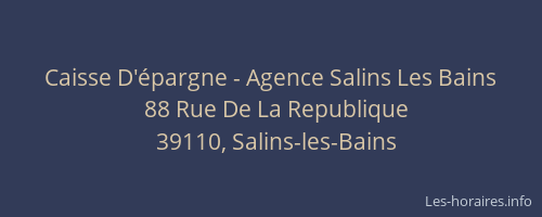 Caisse D'épargne - Agence Salins Les Bains