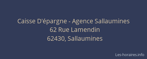Caisse D'épargne - Agence Sallaumines
