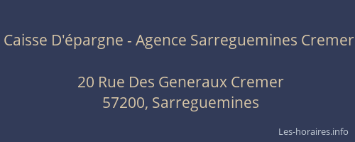 Caisse D'épargne - Agence Sarreguemines Cremer
