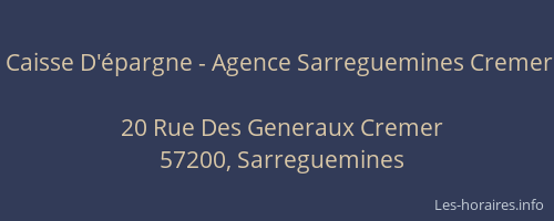 Caisse D'&eacute;pargne - Agence Sarreguemines Cremer
