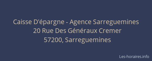 Caisse D'&eacute;pargne - Agence Sarreguemines