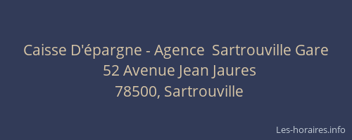 Caisse D'épargne - Agence  Sartrouville Gare