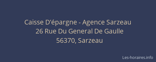 Caisse D'&eacute;pargne - Agence Sarzeau