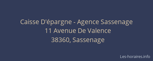 Caisse D'&eacute;pargne - Agence Sassenage