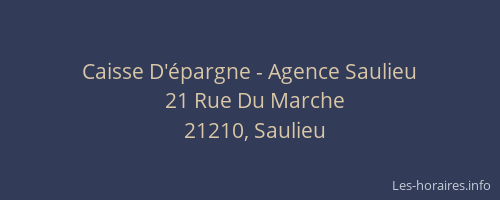 Caisse D'épargne - Agence Saulieu
