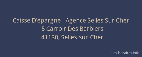 Caisse D'&eacute;pargne - Agence Selles Sur Cher