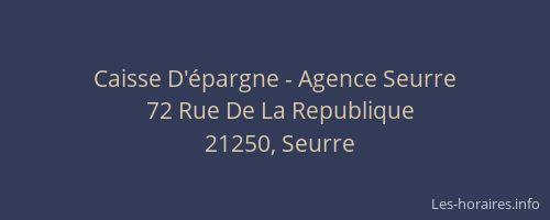 Caisse D'épargne - Agence Seurre