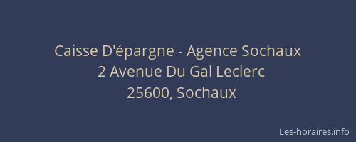 Caisse D'&eacute;pargne - Agence Sochaux