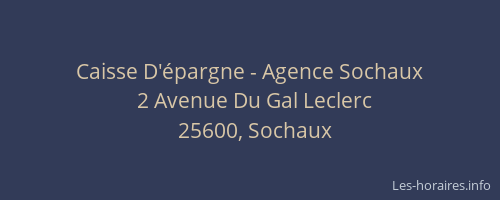 Caisse D'épargne - Agence Sochaux