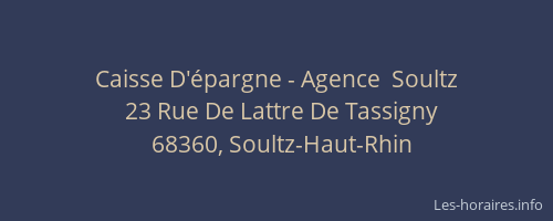 Caisse D'épargne - Agence  Soultz