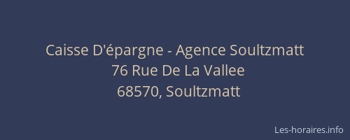 Caisse D'épargne - Agence Soultzmatt