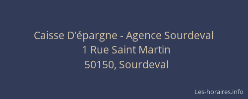 Caisse D'&eacute;pargne - Agence Sourdeval