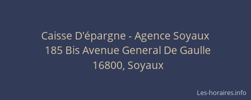 Caisse D'épargne - Agence Soyaux