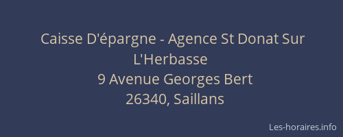 Caisse D'épargne - Agence St Donat Sur L'Herbasse