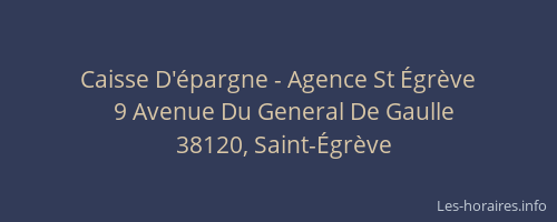 Caisse D'épargne - Agence St Égrève