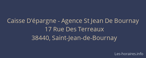 Caisse D'épargne - Agence St Jean De Bournay