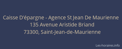 Caisse D'épargne - Agence St Jean De Maurienne