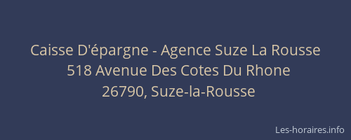 Caisse D'épargne - Agence Suze La Rousse