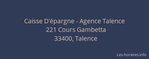 Caisse D'épargne - Agence Talence