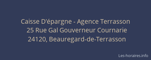 Caisse D'&eacute;pargne - Agence Terrasson