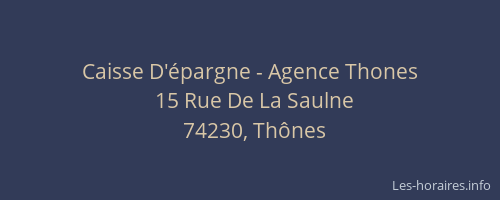 Caisse D'épargne - Agence Thones