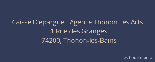 Caisse D'épargne - Agence Thonon Les Arts