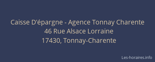 Caisse D'épargne - Agence Tonnay Charente