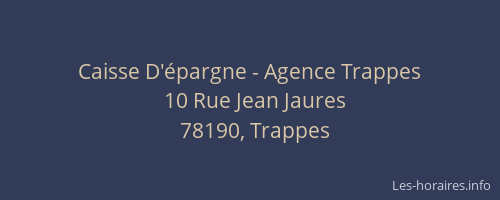 Caisse D'épargne - Agence Trappes