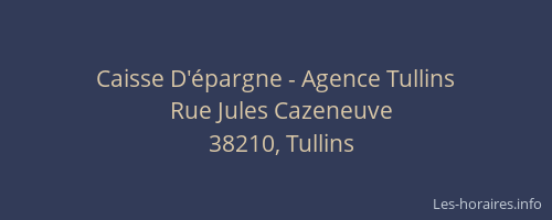 Caisse D'épargne - Agence Tullins