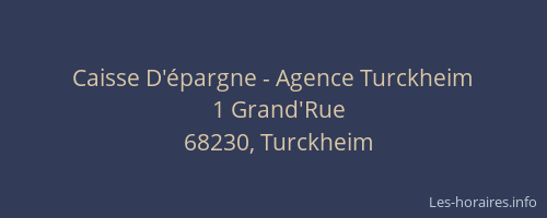Caisse D'épargne - Agence Turckheim