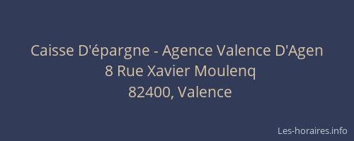 Caisse D'épargne - Agence Valence D'Agen