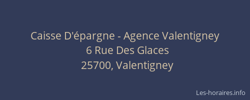 Caisse D'&eacute;pargne - Agence Valentigney
