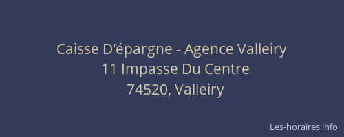 Caisse D'&eacute;pargne - Agence Valleiry