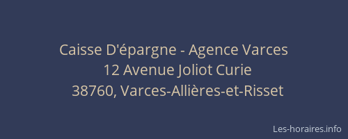 Caisse D'épargne - Agence Varces