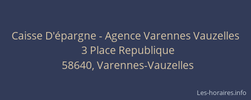 Caisse D'épargne - Agence Varennes Vauzelles