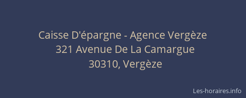 Caisse D'&eacute;pargne - Agence Verg&egrave;ze