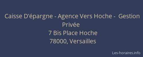 Caisse D'épargne - Agence Vers Hoche -  Gestion Privée